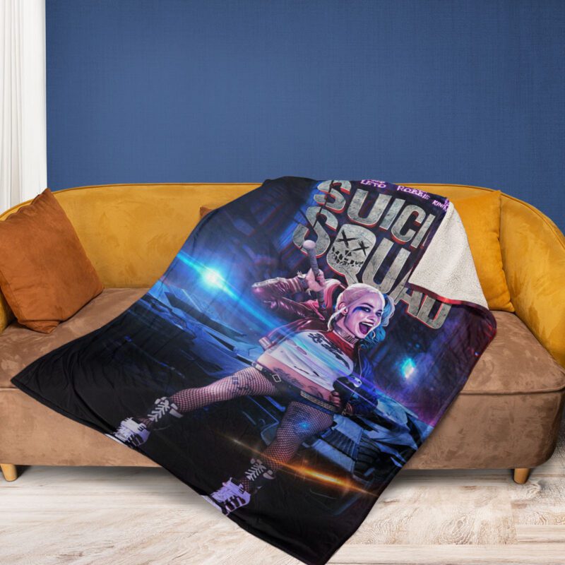 Harley Quinn Suicide Squad Christmas Gift Comfy Sofa Throw Blanket Gift 2