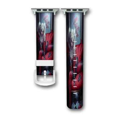 Harley Quinn You Wanna Play With Me Custom Apple Watch Band Genuine Wrist Band Replacement