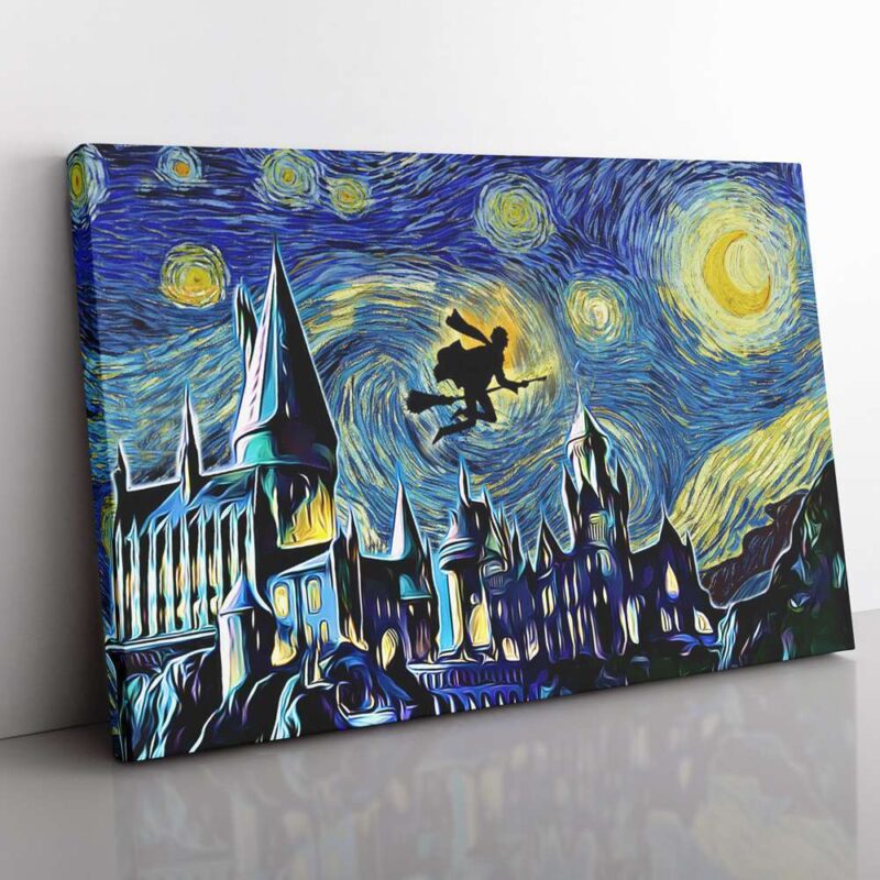 Harry Potter Starry Night Hogwarts Canvas Poster Print Wall Art Decor