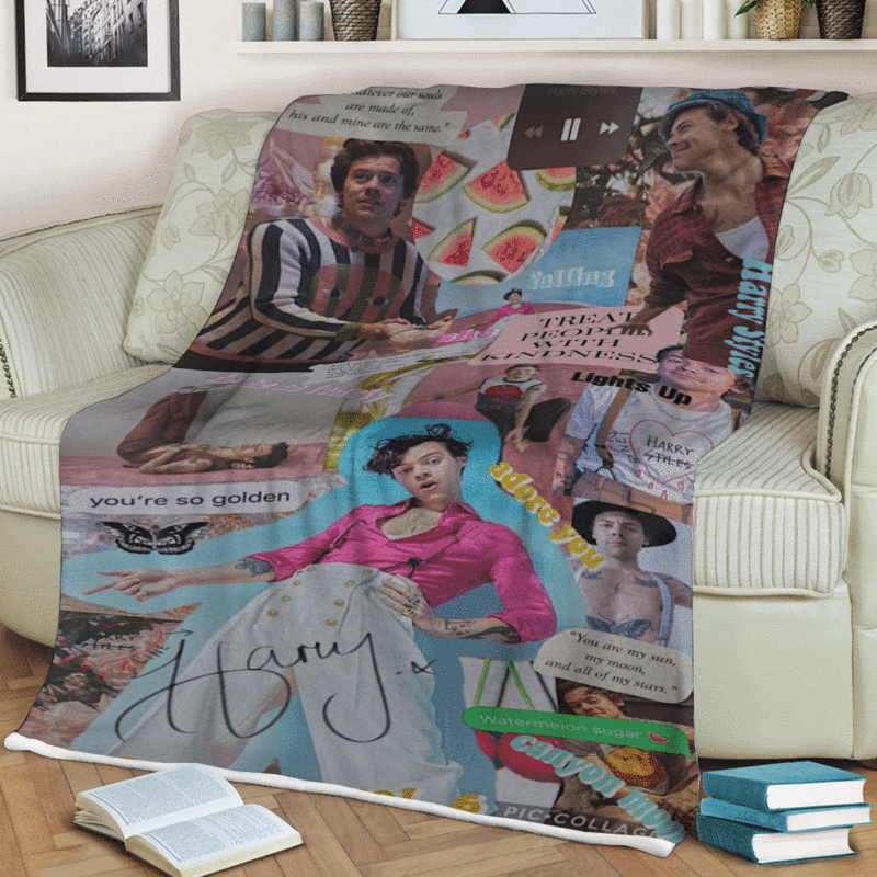 Harry Styles Gift For Fan Comfy Sofa Throw Blanket Gift