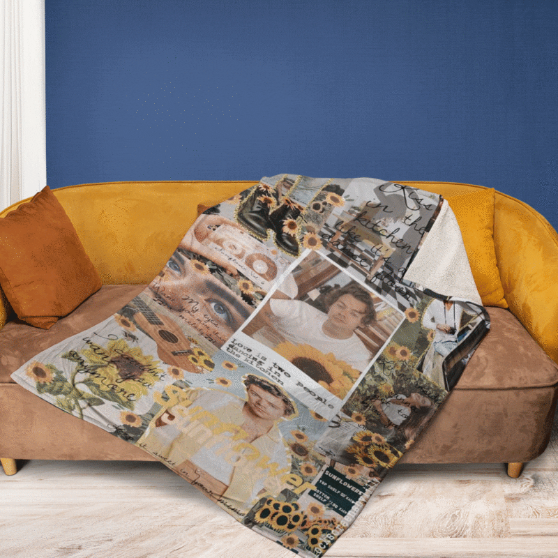 Harry Styles Gift For Fan Comfy Sofa Throw Blanket Gift