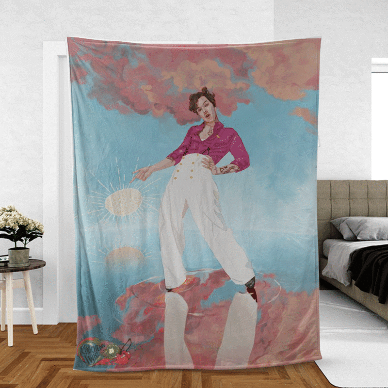 Harry Styles Gift For Fan Comfy Sofa Throw Blanket Gift