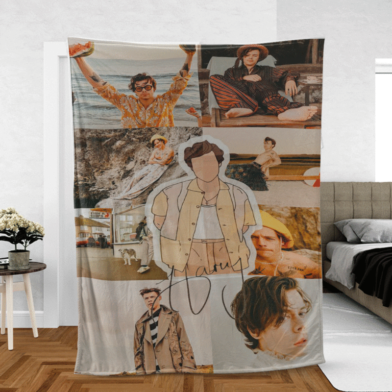 Harry Styles Gift For Fan Comfy Sofa Throw Blanket Gift