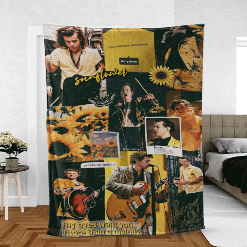 Harry Styles Gift For Fan Comfy Sofa Throw Blanket Gift