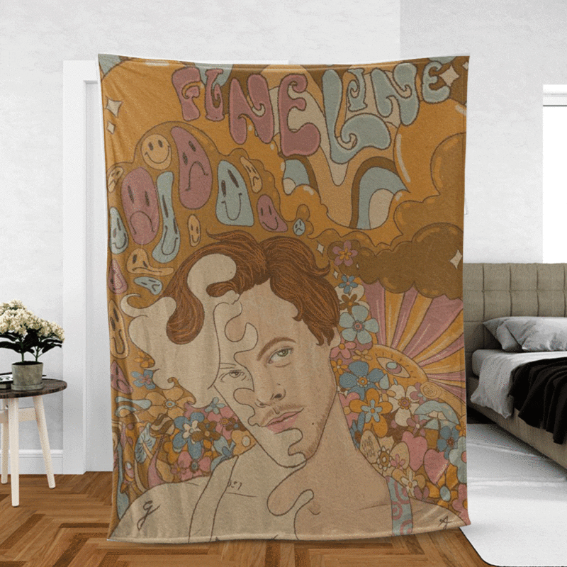 Harry Styles Gift For Fan Comfy Sofa Throw Blanket Gift