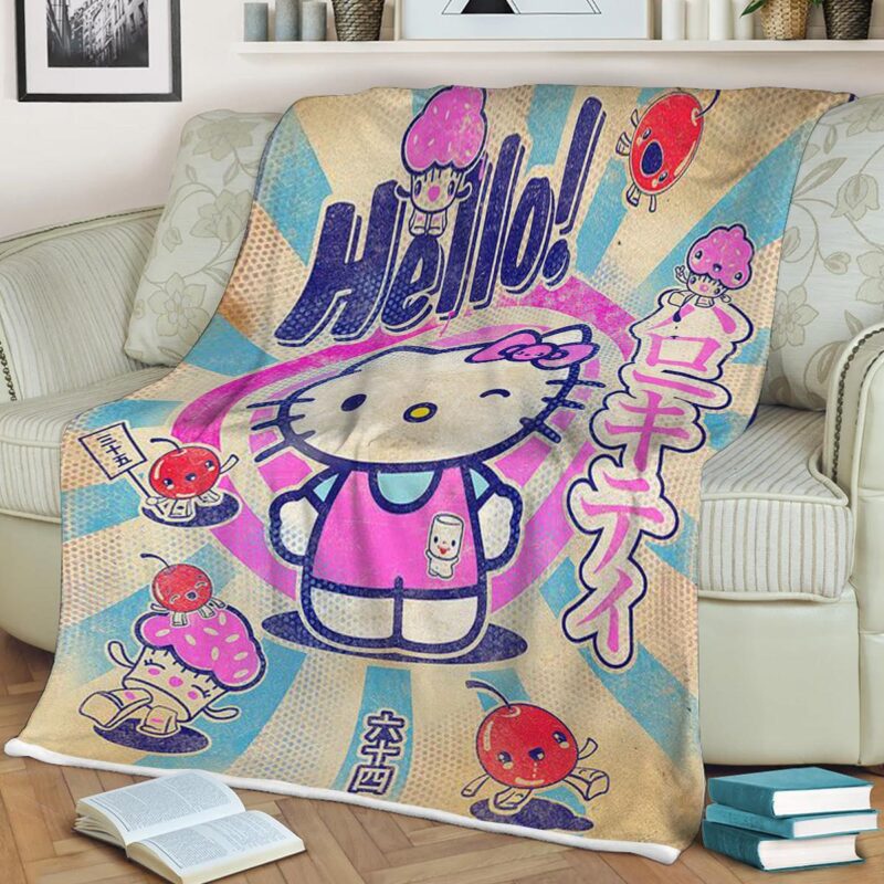 Hello Kitty Cute Lover Blanket 2 Hello Kitty Pinky Bow Gift For Fan Comfy Sofa Throw Blanket Gift 2