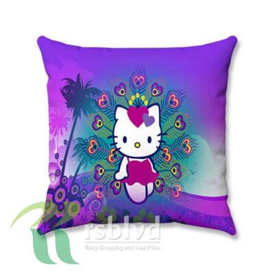 Hello Kitty Wallpaper Purple And Pink Custom Pillow Case Cover