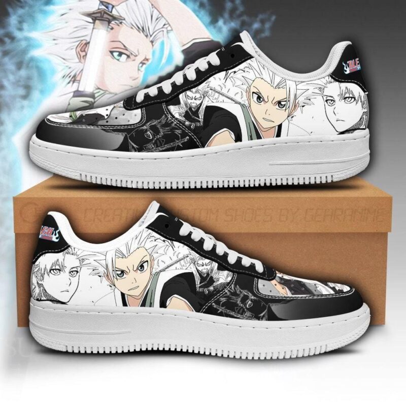 Hitsugaya Sneakers Bleach Anime Shoes Fan Gift Idea Air Force 1 Sneakers