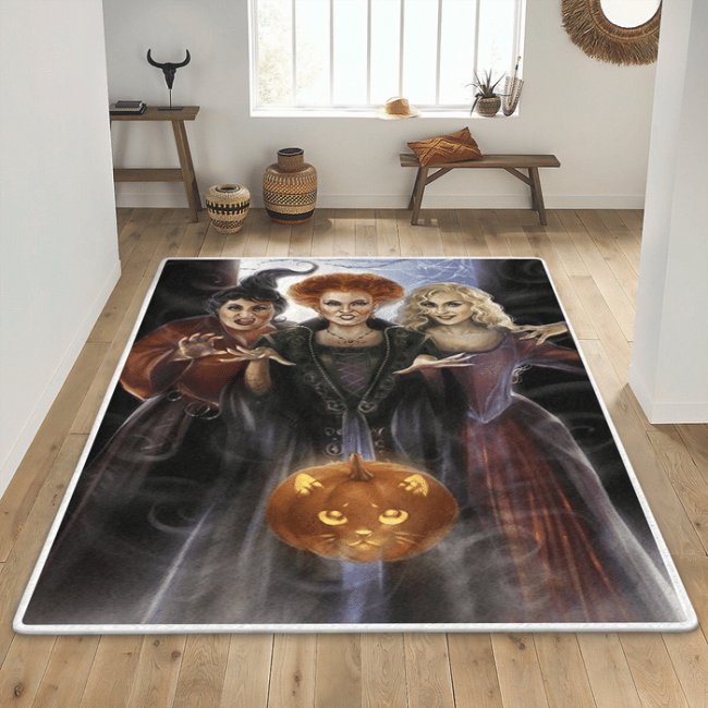 Hocus Pocus Cartoon Area Rug Living Room, Hocus Pocus Rug Floor Decor ...