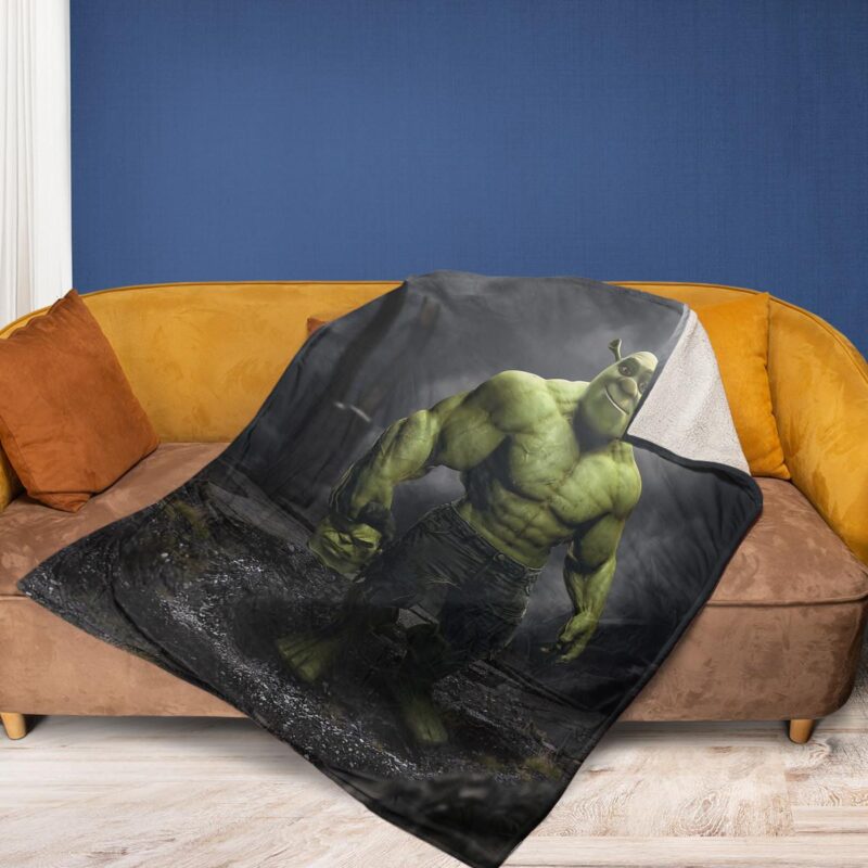 DreamWorks Animation Marvel Comics Hulk Mashup Shrek Comfy Sofa Throw Blanket Gift