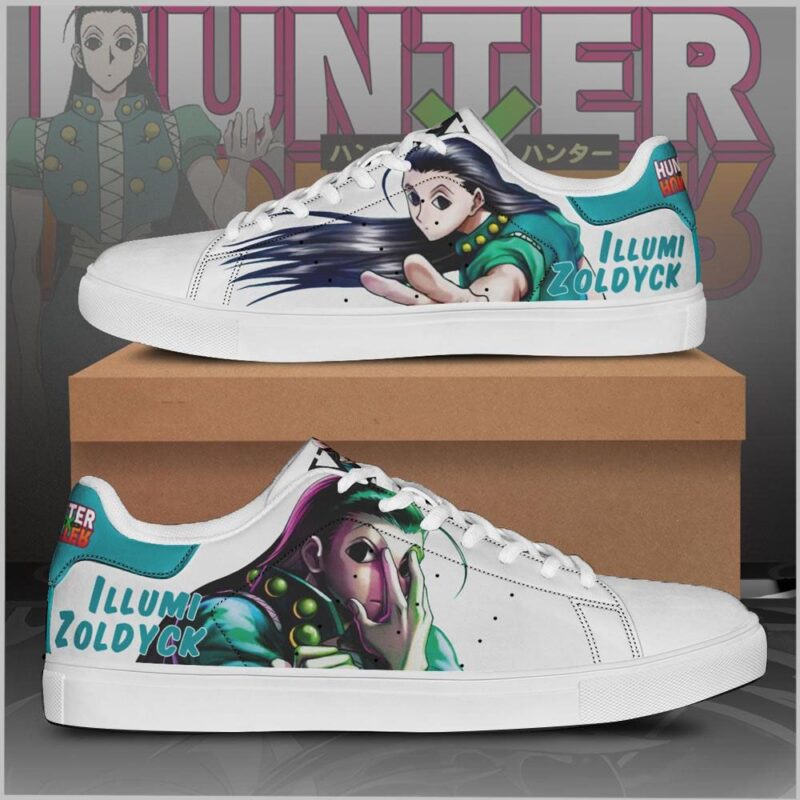 Illumi Zoldyck Hunter X Hunter Low Top Leather Skate Shoes