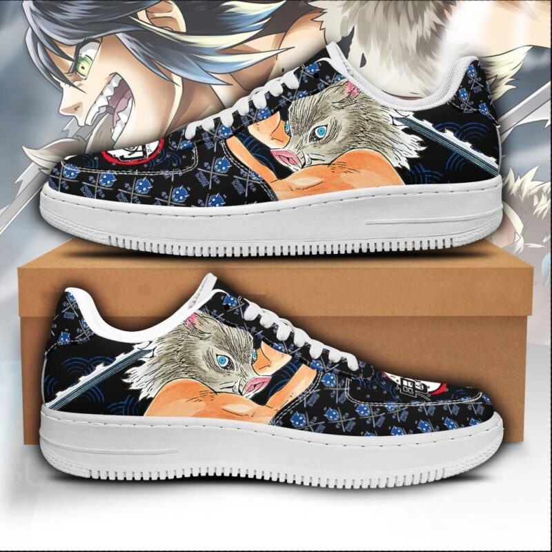 Inosuke Sneakers Custom Demon Slayer Anime Shoes Fan Air Force 1 Sneakers