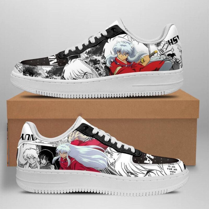 Inuyasha Sneakers Manga Anime Shoes Fan Gift Idea Air Force 1 Sneakers