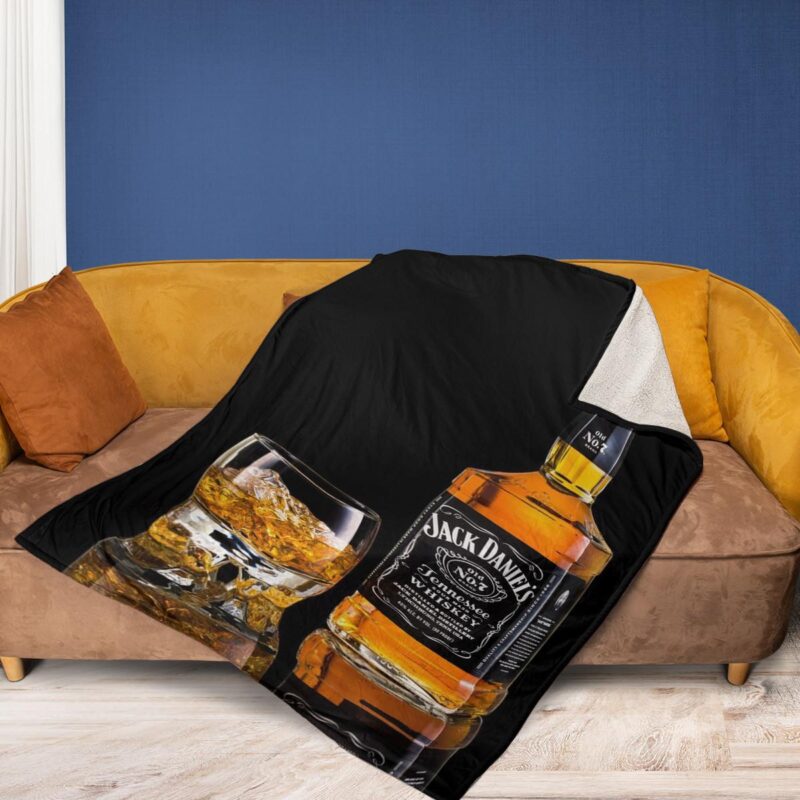 Jack Daniel's Tennessee Whiskey Comfy Sofa Throw Blanket Gift