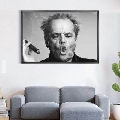 Jack Nicholson Smoking Print Wall Art Canvas 2