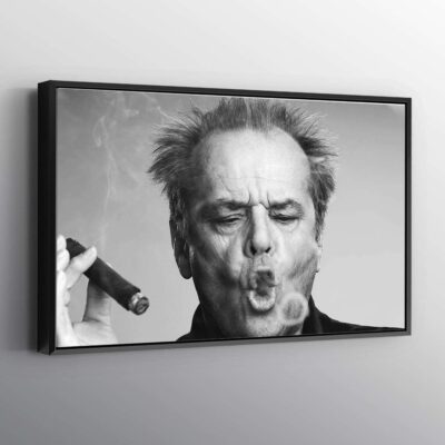 Jack Nicholson Smoking Print Wall Art Canvas