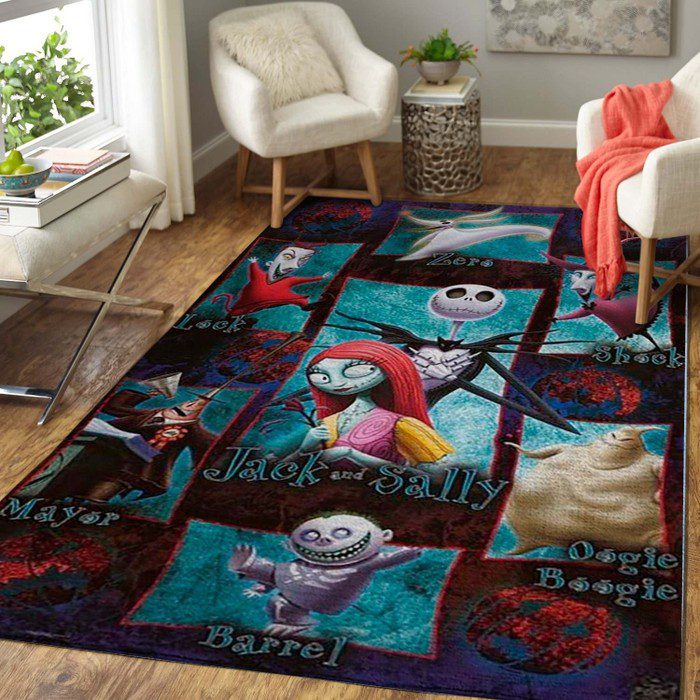 Jack Skellington And Sally The Nightmare Before Christmas Area Rug ...