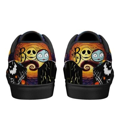 Jack Skellington x Sally The Nightmare Before Christmas Low Top Leather Skate Shoes Tennis Shoes Sneaker For Fans 3