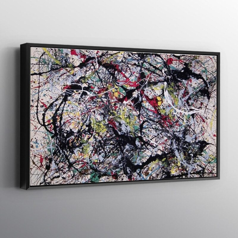 Jackson Pollock Number 34 Famous Print Wall Art Canvas