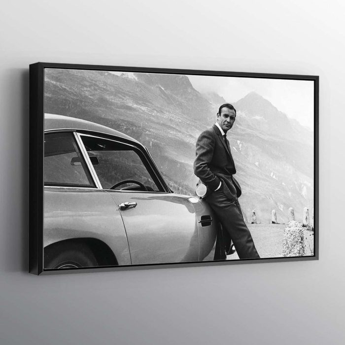 James Bond Sean Connery Aston Martin Print Wall Art Canvas – Let the ...