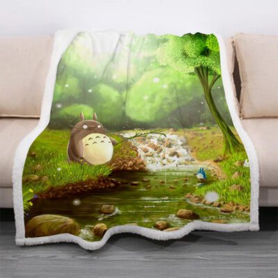 Japan My Neighbor Totoro Cute Fleece Blanket, My Neighbor Totoro Gift Lovers Comfy Sofa Throw Blanket 3