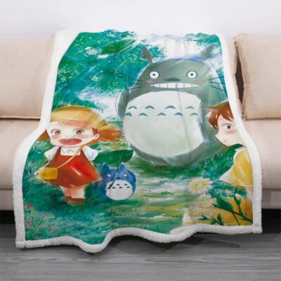 Japan My Neighbor Totoro Cute Fleece Blanket, My Neighbor Totoro Gift Lovers Comfy Sofa Throw Blanket 4