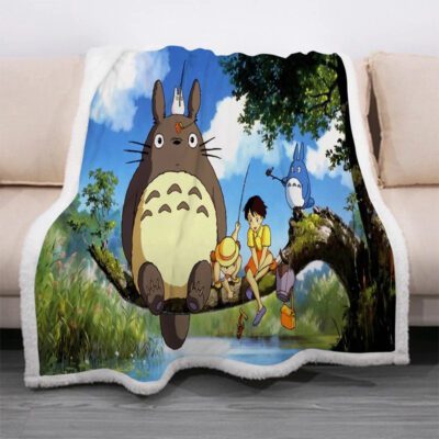 Japan My Neighbor Totoro Cute Fleece Blanket, My Neighbor Totoro Gift Lovers Comfy Sofa Throw Blanket