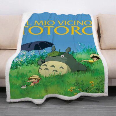 Japan My Neighbor Totoro Cute Fleece Blanket, My Neighbor Totoro Gift Lovers Comfy Sofa Throw Blanket 5