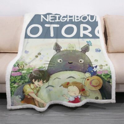 Japan My Neighbor Totoro Cute Fleece Blanket, My Neighbor Totoro Gift Lovers Comfy Sofa Throw Blanket 6