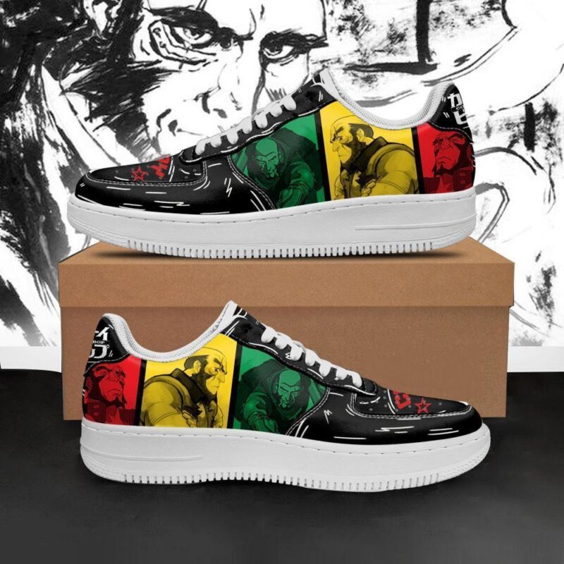 Jet Black Cowboy Bebop Sneakers Anime Custom Shoes Air Force 1 Sneakers