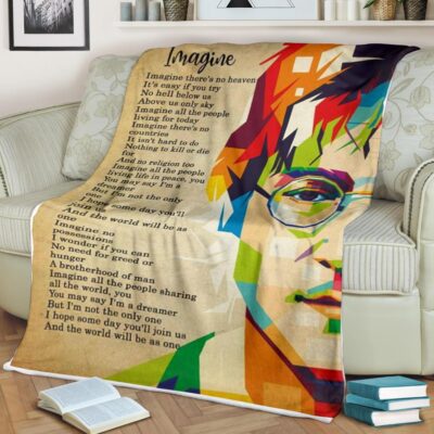John Lennon The Beatles Band Fleece Blanket, The Beatles Gift Lover Comfy Sofa Throw Blanket