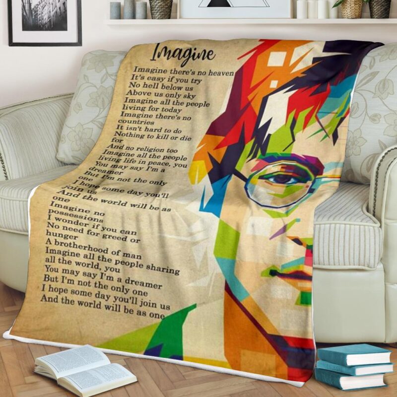 John Lennon The Beatles Band Fleece Blanket