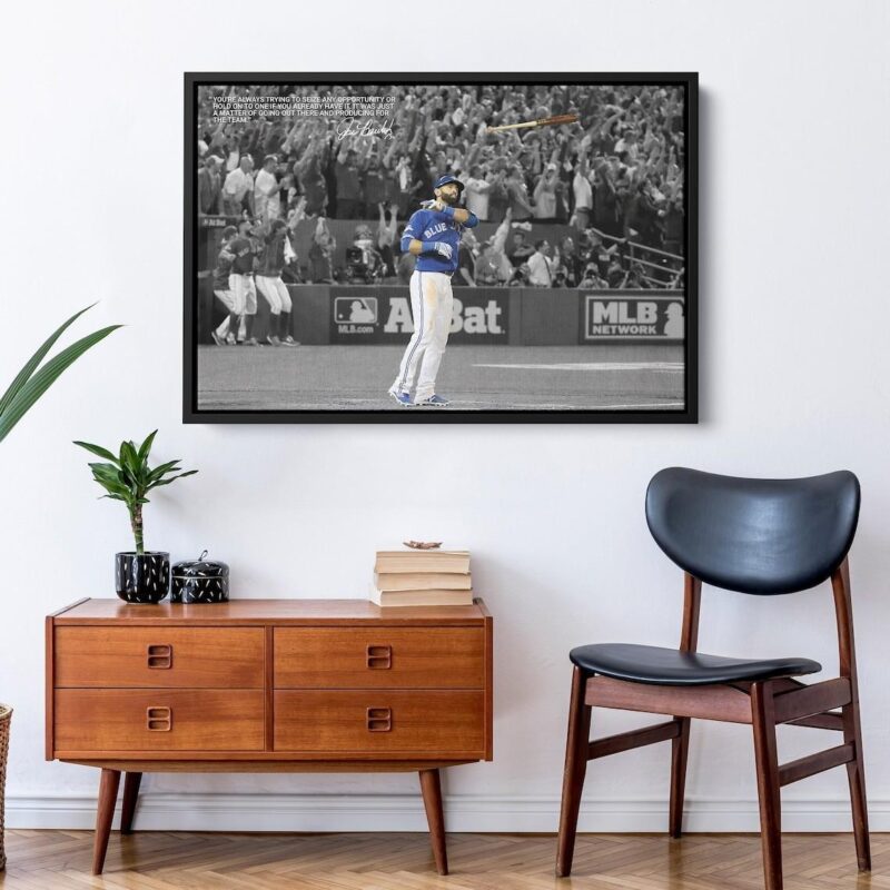 Jose Bautista Bat Flip Canvas ArtWork