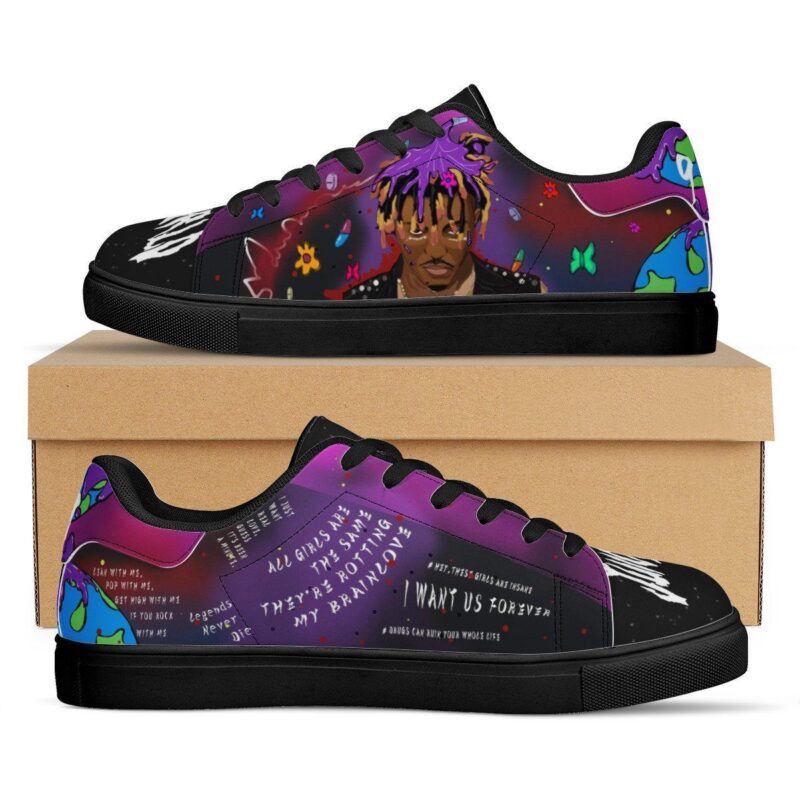 Juice Wrld Low Top Leather Skate Shoes