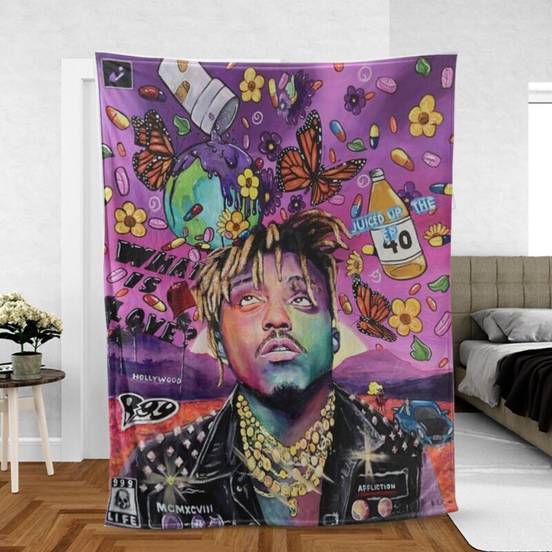 Juice Wrld Rapper 999 Gift For Fan Comfy Sofa Throw Blanket Gift