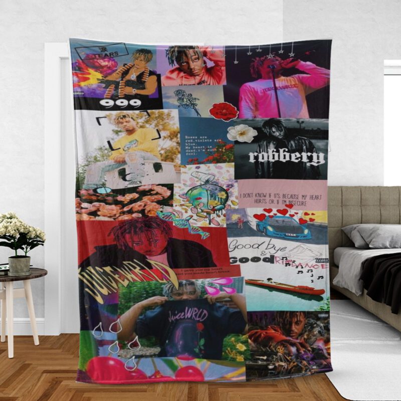 Juice Wrld Rapper 999 Gift For Fan Comfy Sofa Throw Blanket Gift