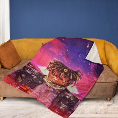 Juice Wrld Rapper 17 Fan Gift Juice Wrld Rapper 999 Gift For Fan Comfy Sofa Throw Blanket Gift 2