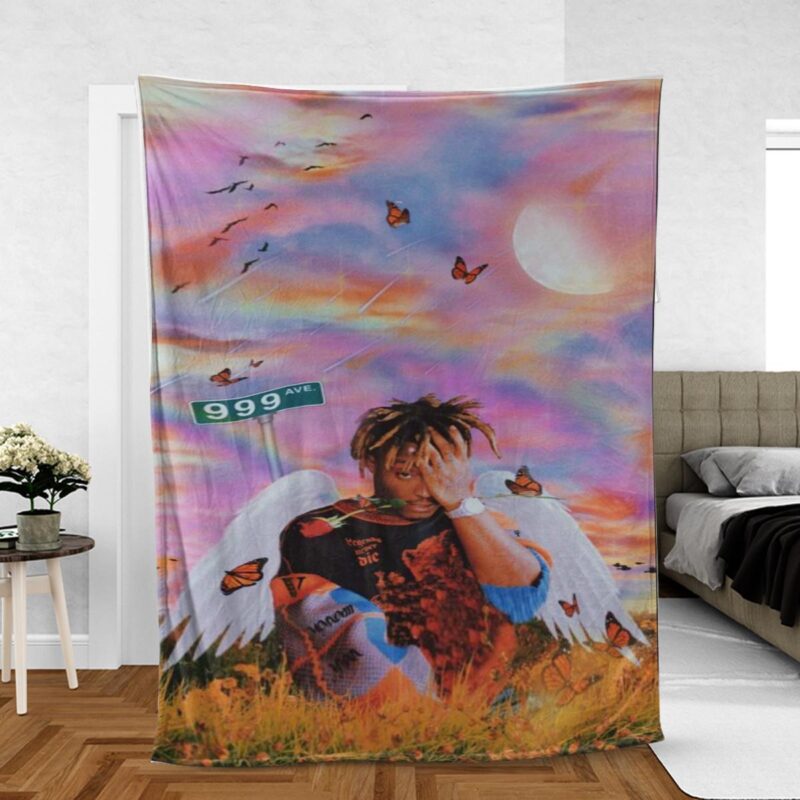 Juice Wrld Rapper 999 Gift For Fan Comfy Sofa Throw Blanket Gift