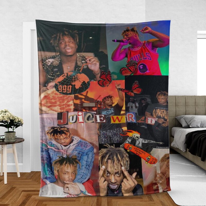 Juice Wrld Rapper 999 Gift For Fan Comfy Sofa Throw Blanket Gift