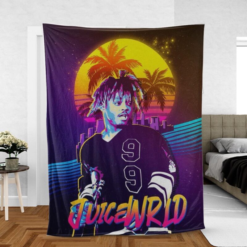 Juice Wrld Rapper Gift For Fan Comfy Sofa Throw Blanket Gift