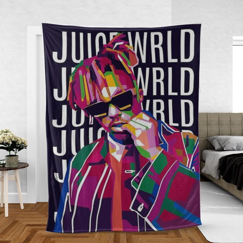 Juice Wrld Rapper Gift For Fan Comfy Sofa Throw Blanket Gift