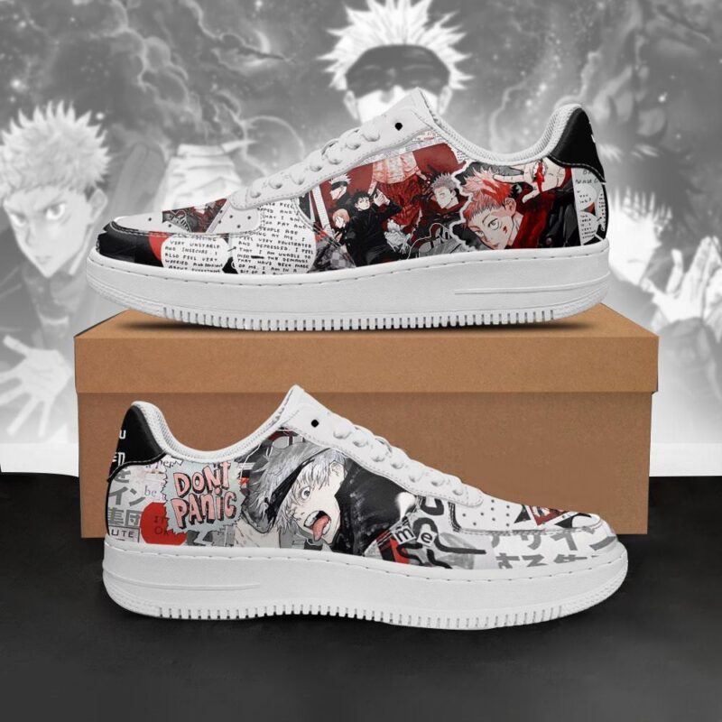 Jujutsu Kaisen Air Force 1 Sneakers Custom Manga Mixed Anime Shoes