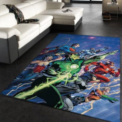 Justice League Superheros Movies Area Rugs Living Room Carpet, Gift For Fan Rug Floor Decor