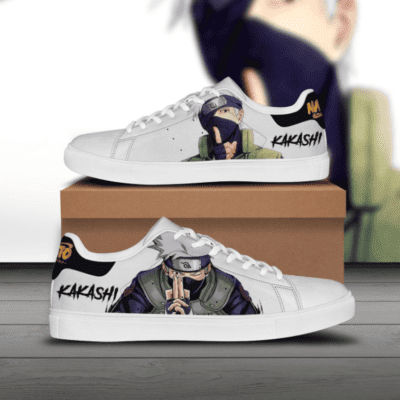 Kakashi Sneakers Naruto Low Top Leather Skate Shoes