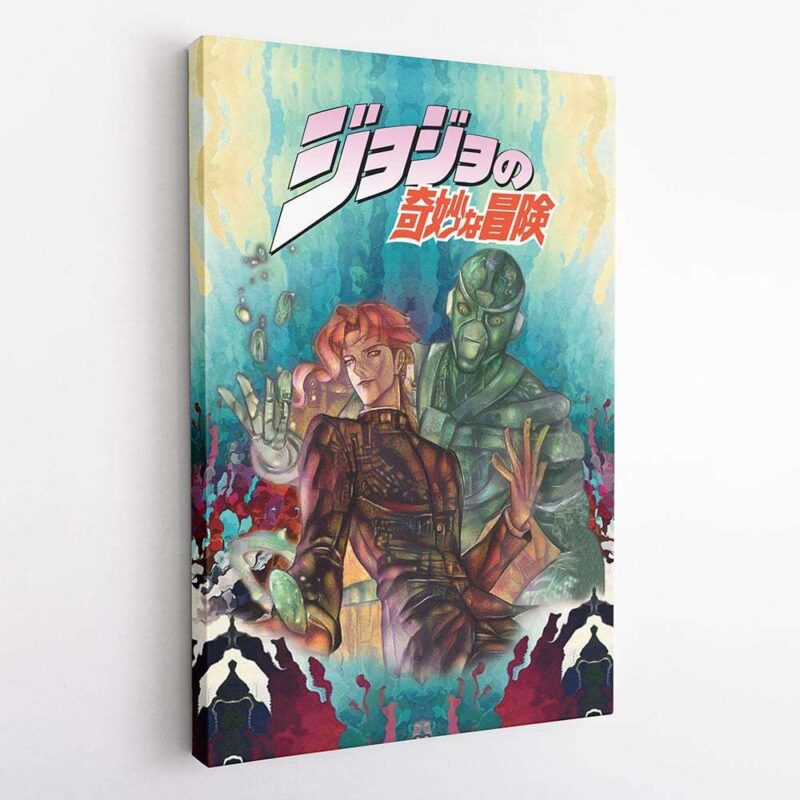 Kakyoin Hierophant Green Jojos Bizarre Adventure Canvas Poster Print Wall Art Decor 1