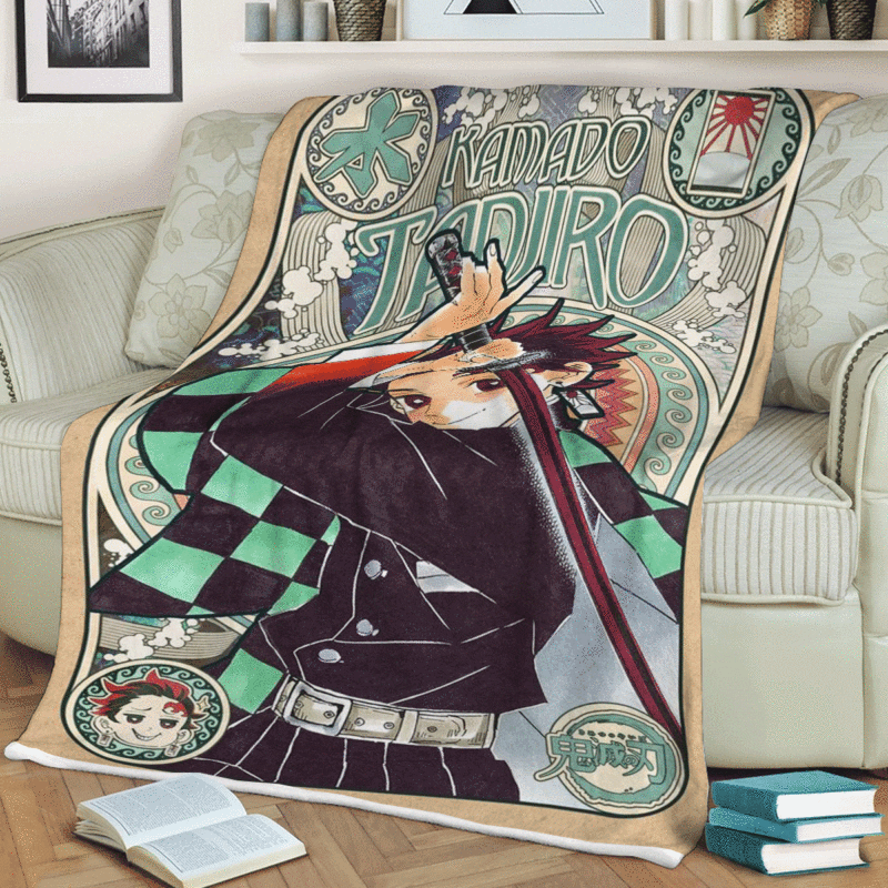 Kamado Tanjiro Gift For Fan Comfy Sofa Throw Blanket Gift