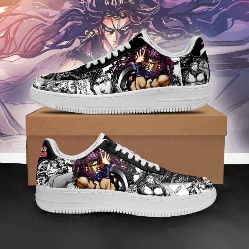 Kars Sneakers Manga Style JoJo's Anime Shoes Fan Gift Idea Air Force 1 Sneakers