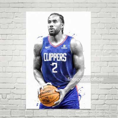 Kawhi Leonard Los Angeles Poster, Canvas, Basketball Print, Sports Wall Art, La