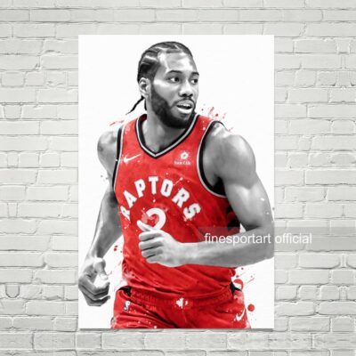 Kawhi Leonard Toronto Poster, Canvas, Basketball Print, Sports Wall Art