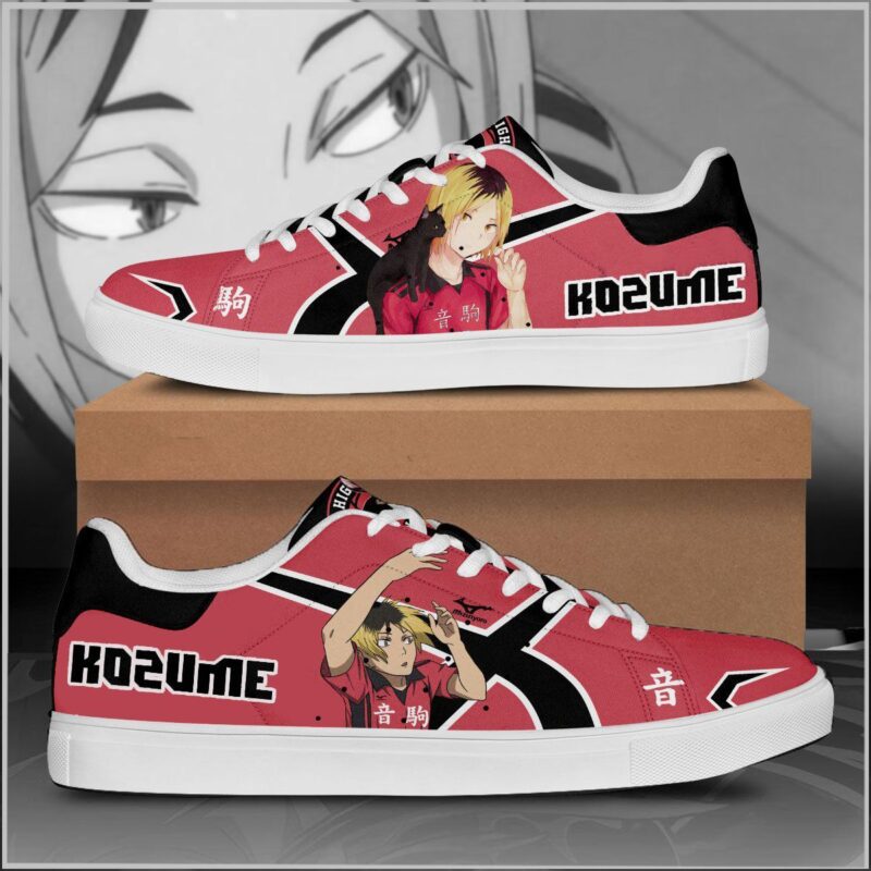 Kenma Kozume Haikyuu Low Top Leather Skate Shoes